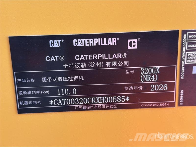 CAT 320GX Tracked Excavator (Unused) Beltegraver