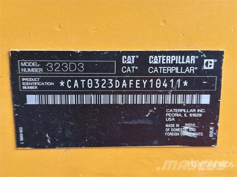 CAT 323D3 Excavadora Hidraulica / Tracked Excavator Roomikekskavaatorid