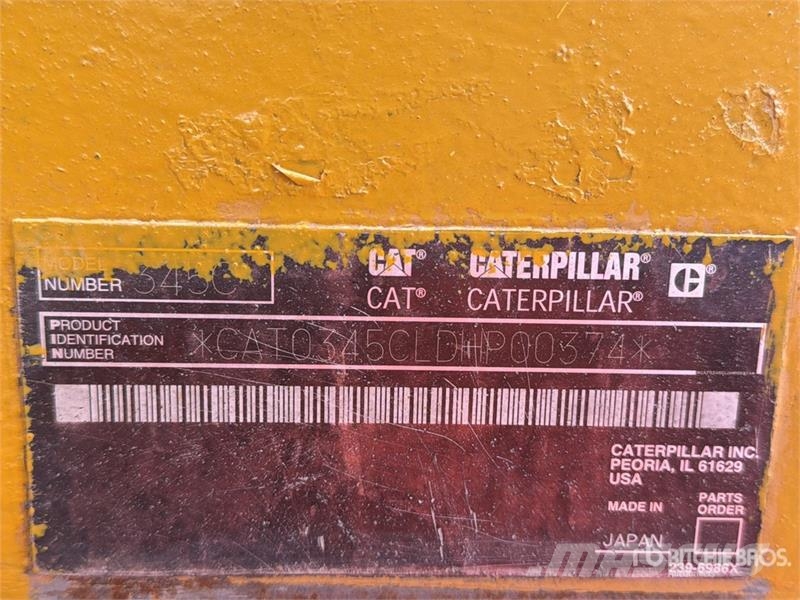 CAT 345C Excavadora Hidraulica (SOLO PARTES) / Tracked Excavadoras sobre orugas