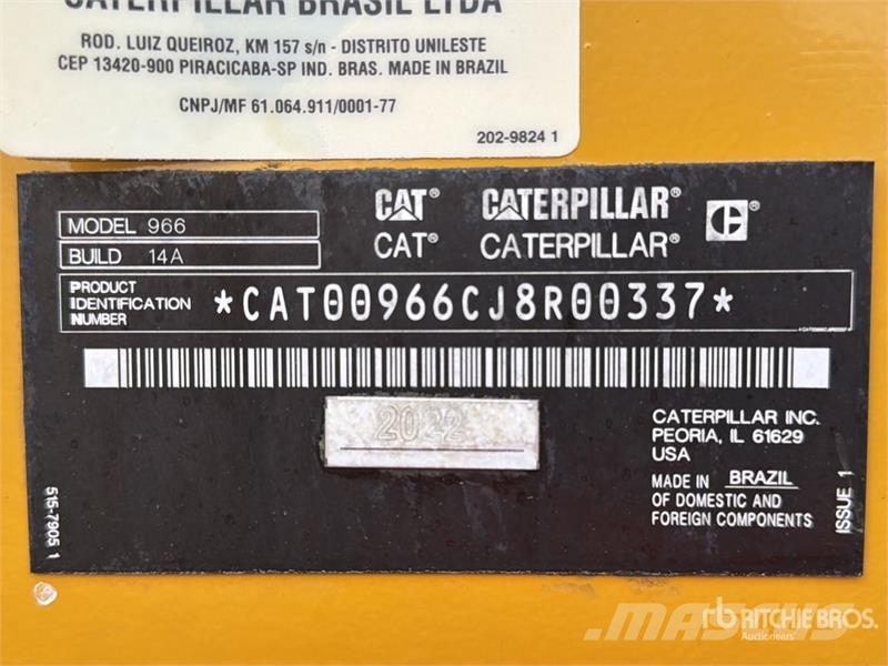 CAT 966 Cargador sobre Neumaticos / Wheel Loader Gumikerekes homlokrakodók
