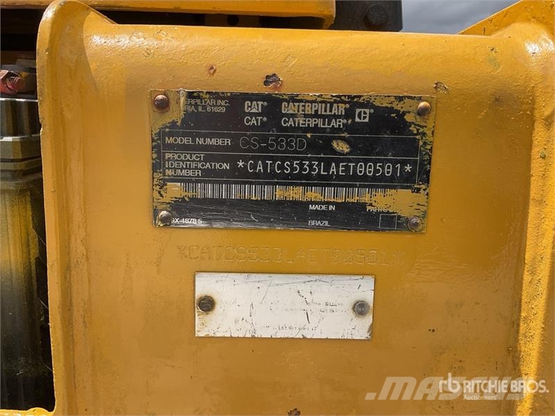 CAT CS533D Rodillo / Smooth Drum Compactor Tek tamburlu silindirler