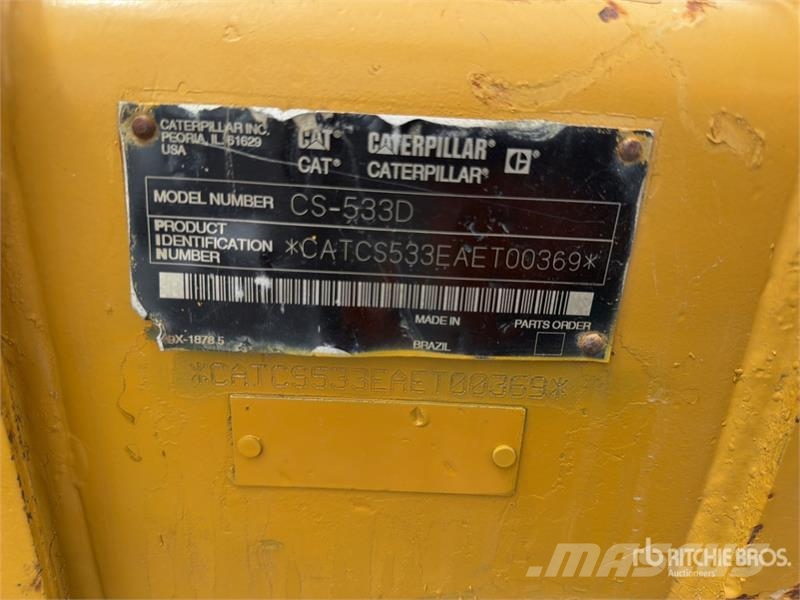 CAT CS533D Rodillo / Smooth Drum Compactor Valjci sa jednim bubnjem