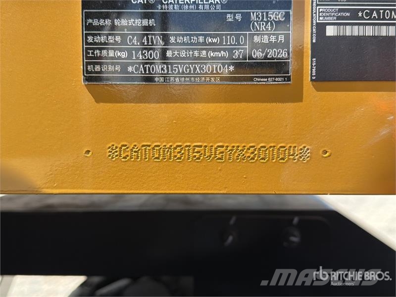 CAT M315GC Excavadora Hidraulica sobre Neumaticos (Sin Bageri točkaši