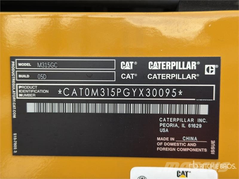 CAT M315GC Excavadora Hidraulica sobre Neumaticos (Sin Bageri na kotačima