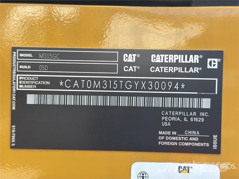 CAT M315GC Excavadora Hidraulica sobre Neumaticos (Sin Bageri točkaši