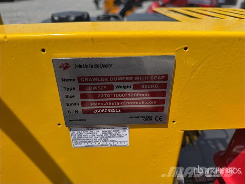  CD25,CDW25 Mini Mini Crawler Dumper (Unused) Vehículos compactos de volteo