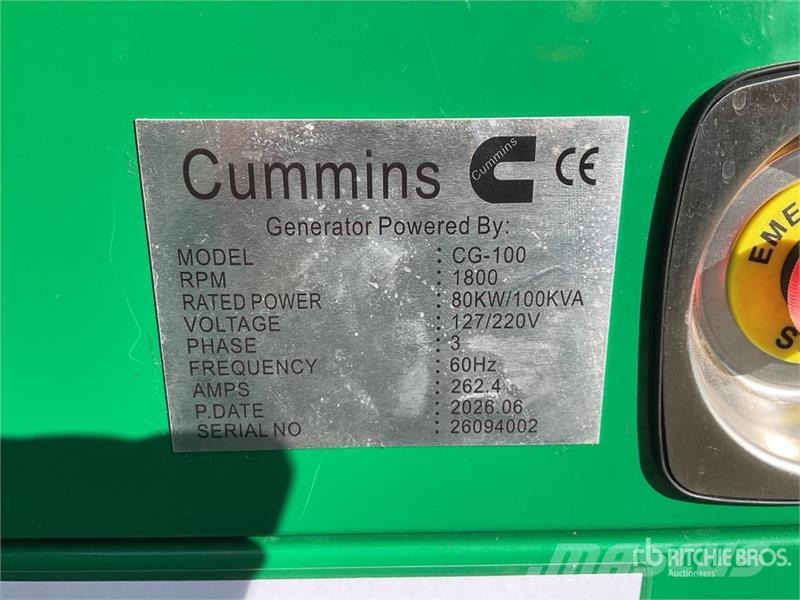 Cummims CG-100 100 kVA Skid-Mounted Planta de Luz Diesel Generatoren