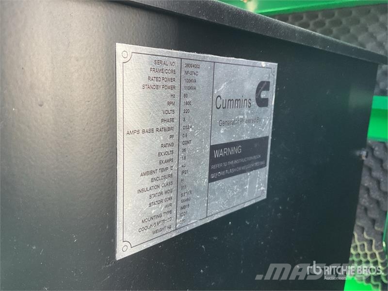 Cummims CG-100 100 kVA Skid-Mounted Planta de Luz Diesel Generatoren