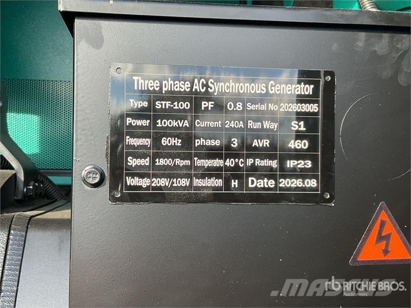 Cummins CS100 100 kVA Skid-Mounted Planta de Luz (Sin Usar Diesel Generatoren