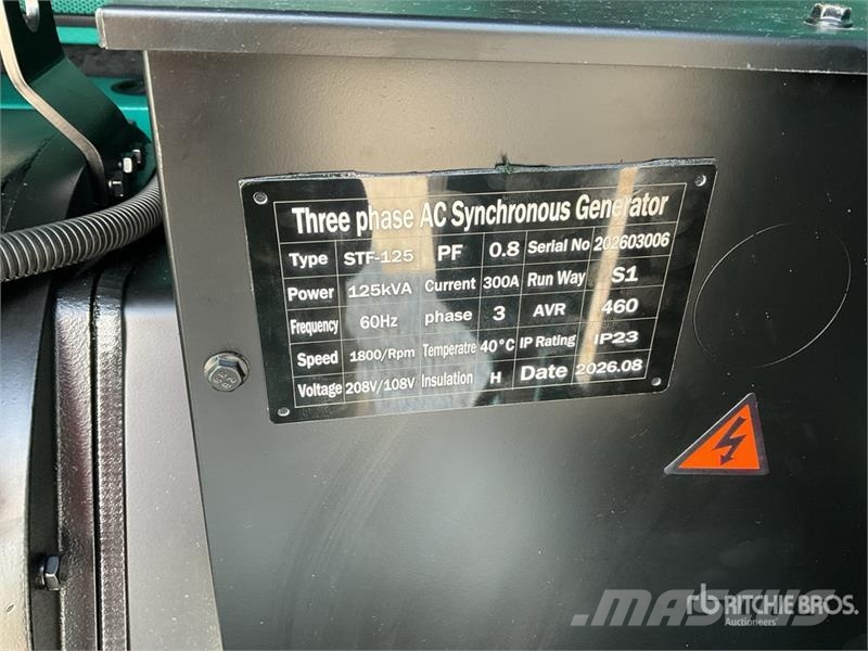 Cummins CS125 125 kVA Skid-Mounted Planta de Luz (Sin Usar Dizel generatori