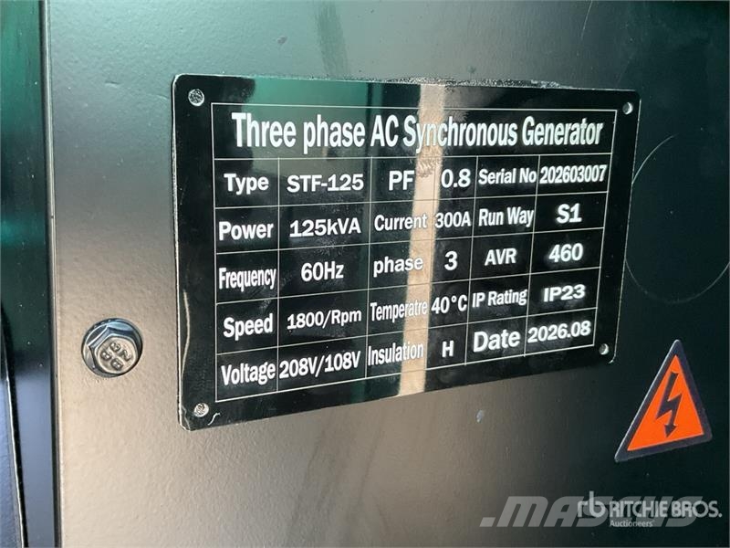 Cummins CS125 125 kVA Skid-Mounted Planta de Luz (Sin Usar Dizel generatori
