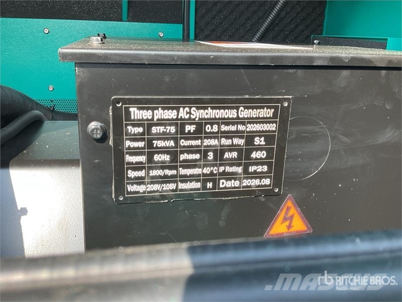 Cummins CS75 75 kVA Skid-Mounted Planta de Luz (Sin Usar)  Dizel generatori