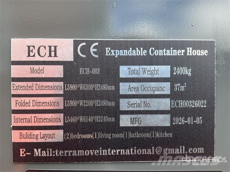 ECH -003 19 ft 4 in x 20 ft 8 in Casa Expansible ( Acomodação no local