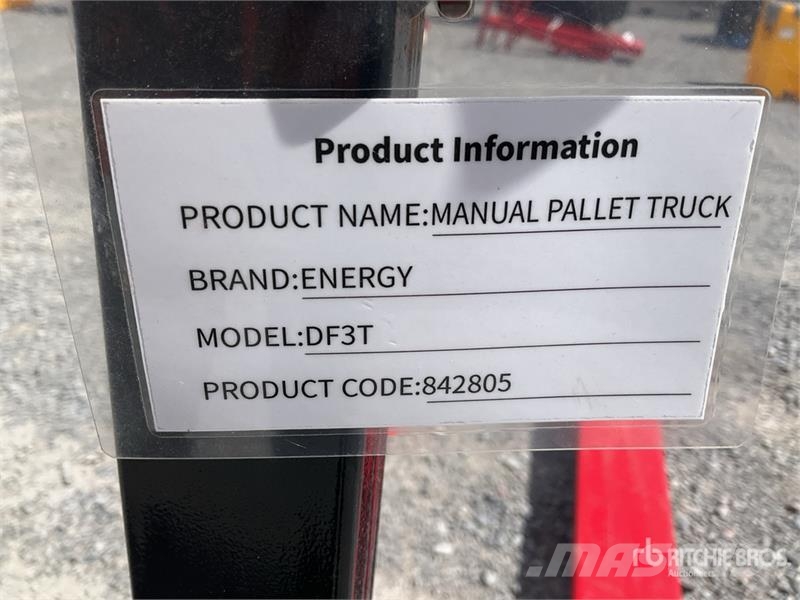  Energy DF3T 6600 lb Patin Hidraulico (Sin Usar) /  Ručný paletový vozík