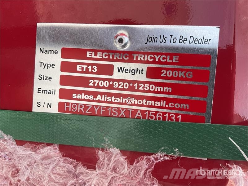 ET13-RED Triciclo Electrico (Sin Usar) / Trike (Un Automobily