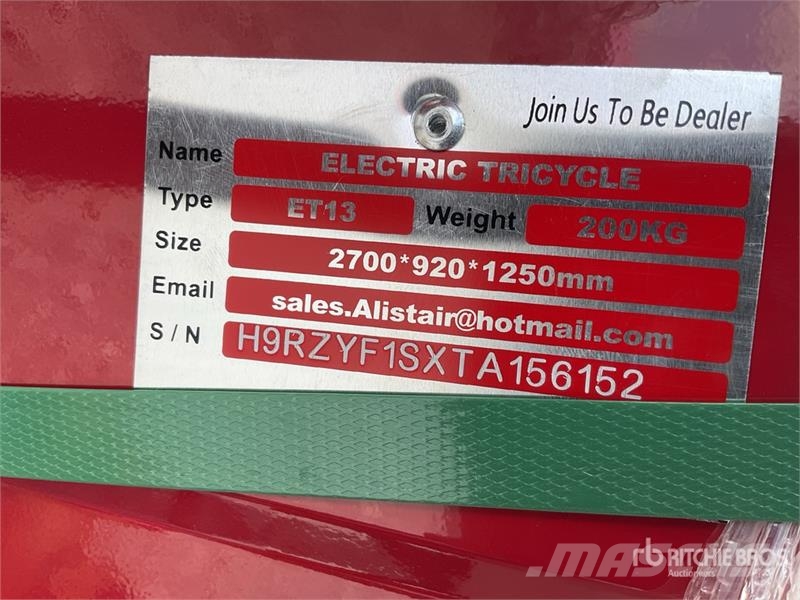ET13-RED Triciclo Electrico (Sin Usar) / Trike (Un Automobily
