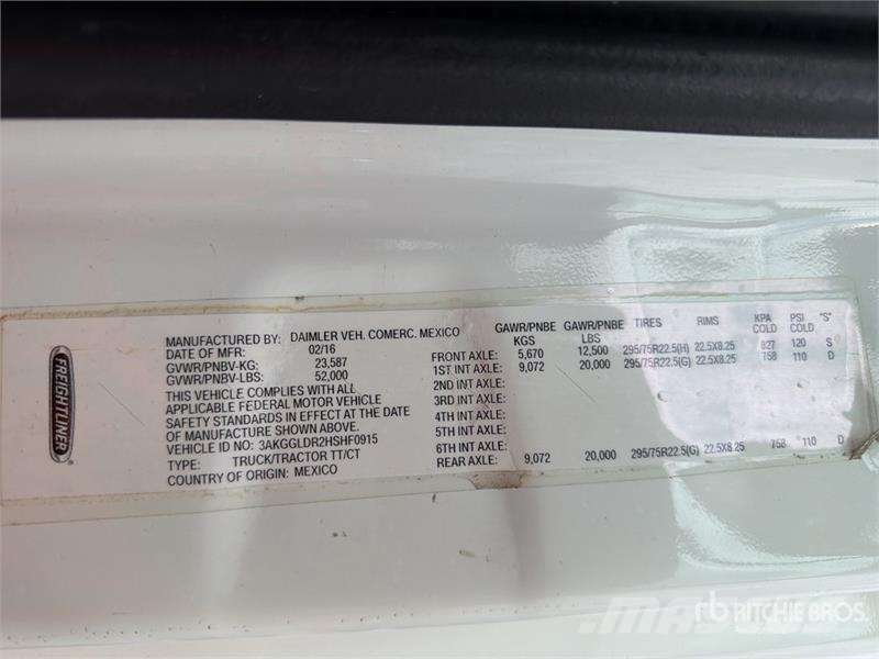 Freightliner Cascadia 125 6x2 Tractocamion con Dormitorio / T/A Sadulveokid