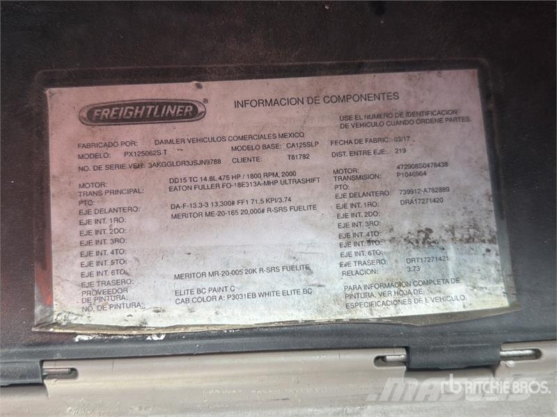 Freightliner Cascadia 125 6x2 Tractocamion con Dormitorio / T/A Cabezas tractoras