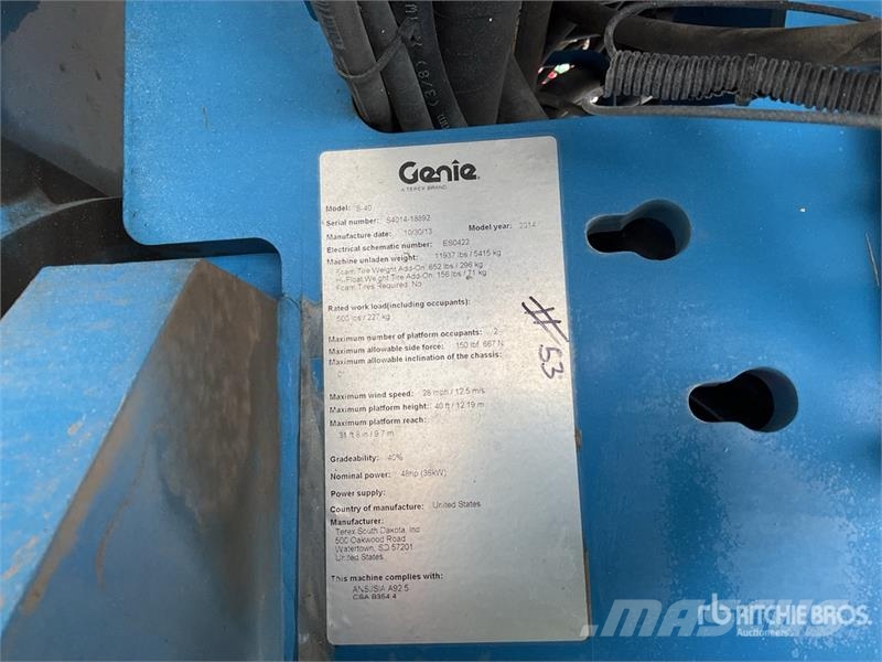 Genie S40 4WD Diesel Elevador Telescopico / Telescopic B Teleskopske podizne platforme