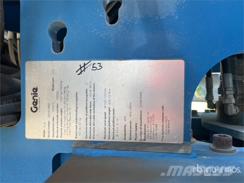 Genie S40 4WD Diesel Elevador Telescopico / Telescopic B Teleskopske podizne platforme
