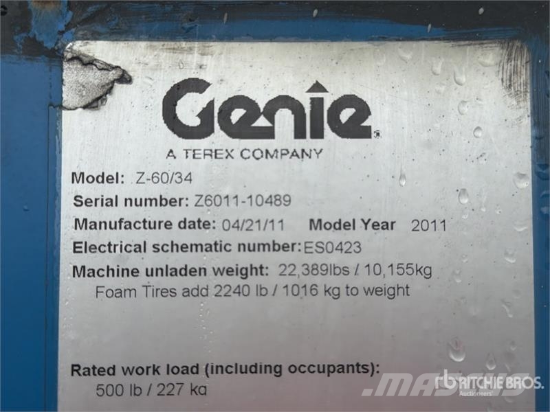 Genie Z6034 4WD Diesel Elevador Articulado / Articulatin Zglobne podizne platforme