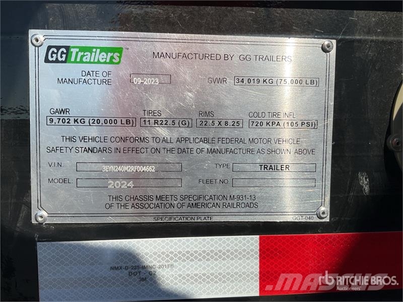  GG Trailers SA de CV  40 ft T/A Semirremolque Port Remolques portacontenedores