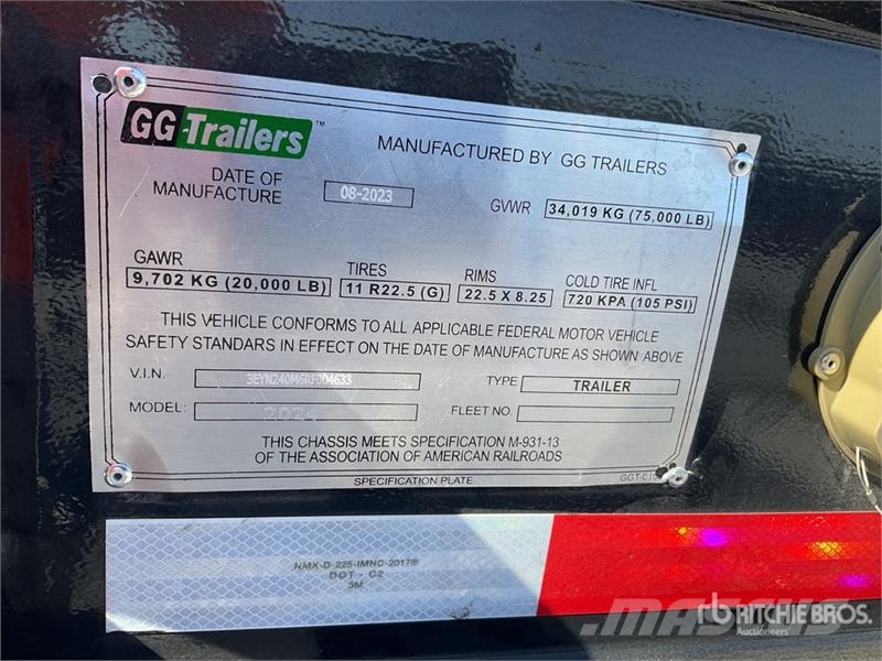 GG Trailers SA de CV 40 ft T/A Semirremolque Port مقطورات حاويات