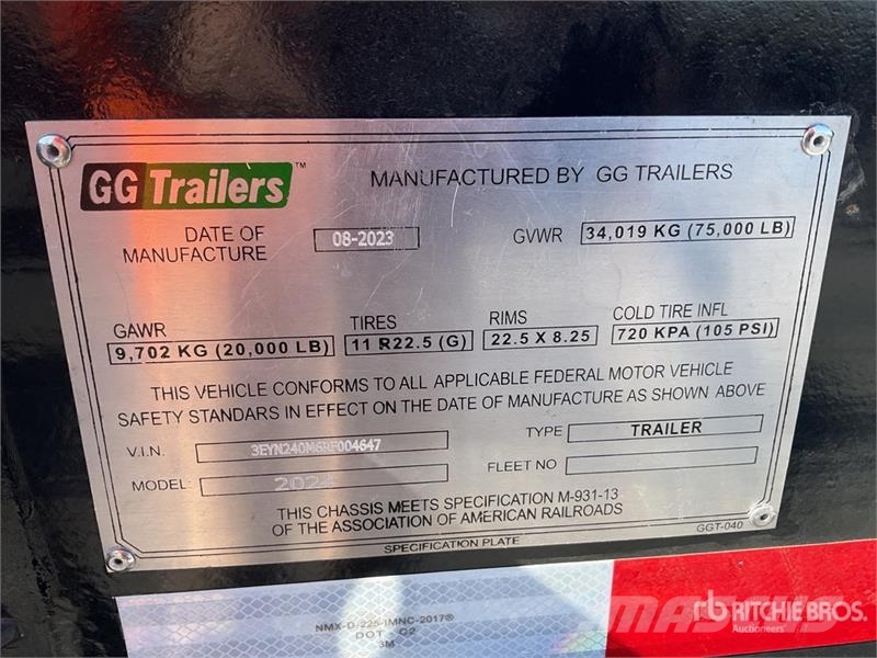GG Trailers SA de CV 40 ft T/A Semirremolque Port مقطورات حاويات