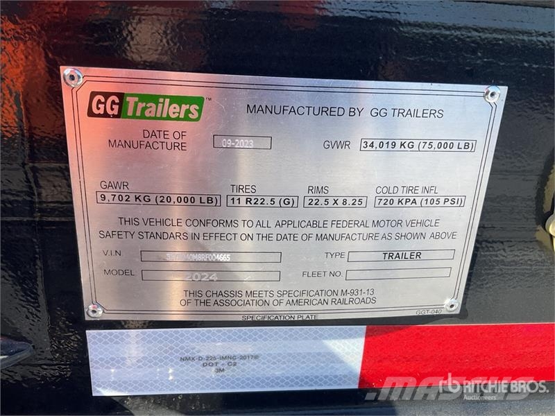  GG Trailers SA de CV  40 ft T/A Semirremolque Port Remolques portacontenedores