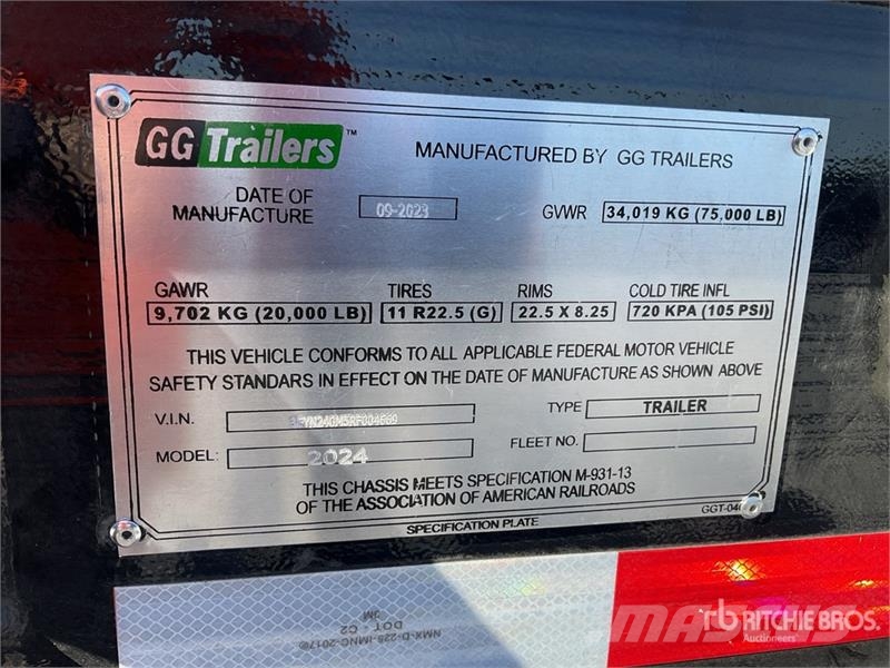  GG Trailers SA de CV  40 ft T/A Semirremolque Port Remolques portacontenedores
