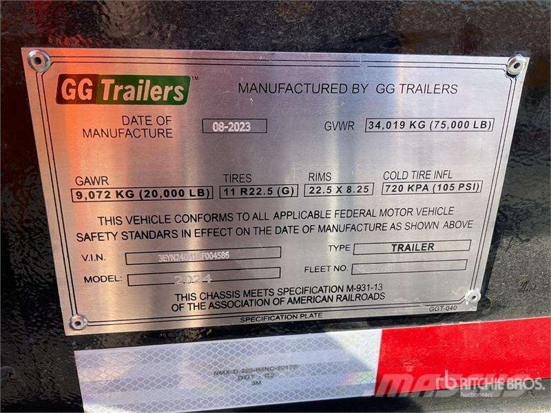 GG Trailers SA de CV 40 ft T/A Semirremolque Porta Przyczepy do transportu kontenerów