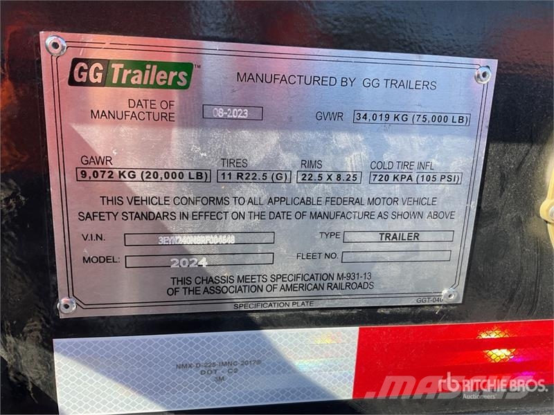  GG Trailers SA de CV  40 ft T/A Semirremolque Port Remolques portacontenedores