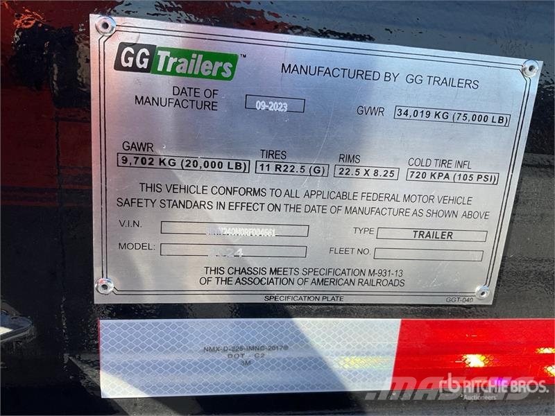  GG Trailers SA de CV  40 ft T/A Semirremolque Port Remolques portacontenedores