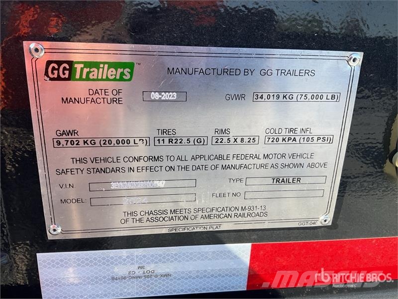 GG Trailers SA de CV 40 ft T/A Semirremolque Port Przyczepy do transportu kontenerów