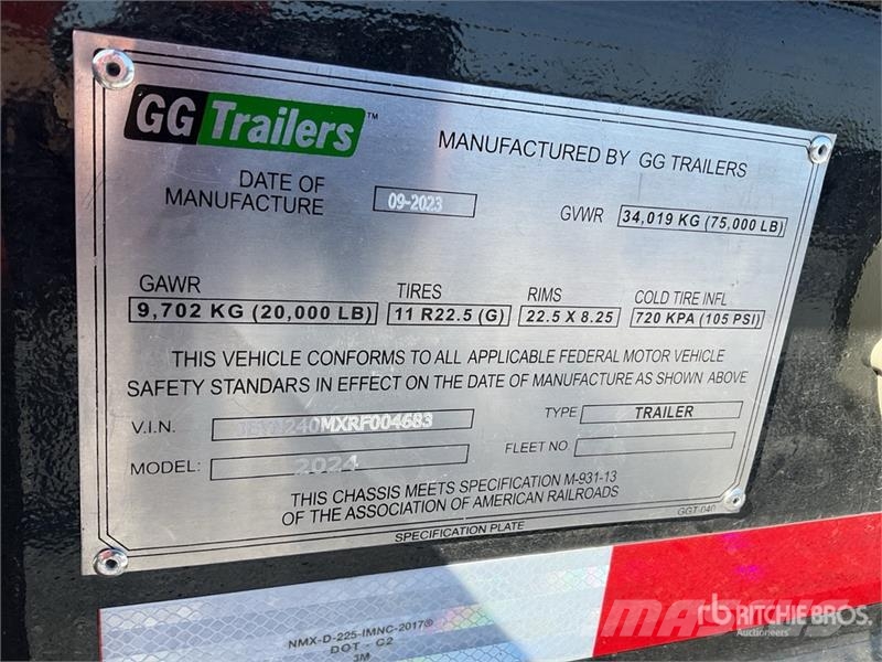  GG Trailers SA de CV  40 ft T/A Semirremolque Port Remolques portacontenedores