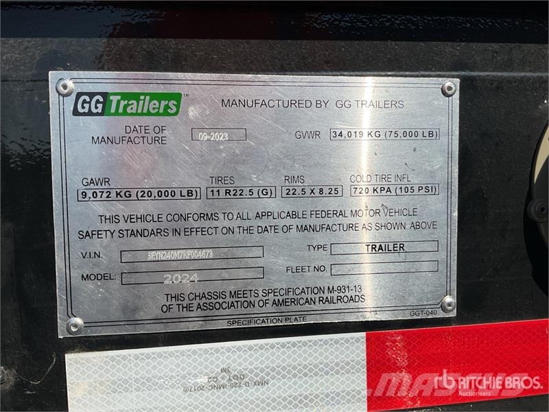  GG Trailers SA de CV  40 ft T/A Semirremolque Port Remolques portacontenedores