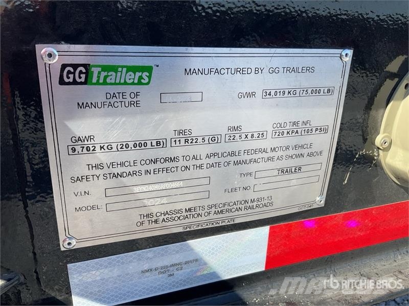  GG Trailers SA de CV  40 ft T/A Semirremolque Port Remolques portacontenedores