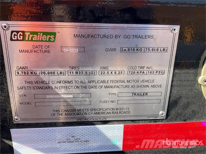  GG Trailers SA de CV 40 ft T/A Semirremolque Porta Remolques portacontenedores