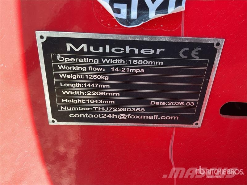 GIYI 72X 72 in Mini Trituradora para Minicargador Metsamultšerid