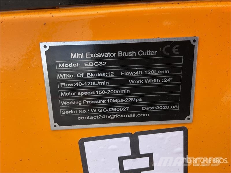 GIYI EBC32 24 in Cortasetos para Miniexcavadora (S Other components