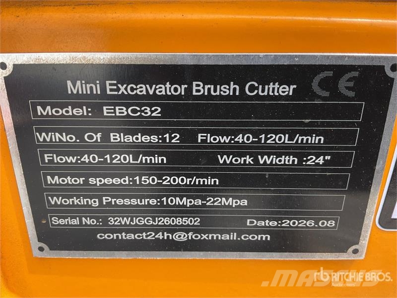 GIYI EBC32 24 in Cortasetos para Miniexcavadora (S Other components