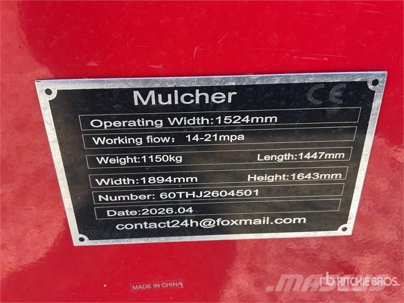 GIYI GY-60X 60 in Trituradora para Minicargador (S Metsamultšerid