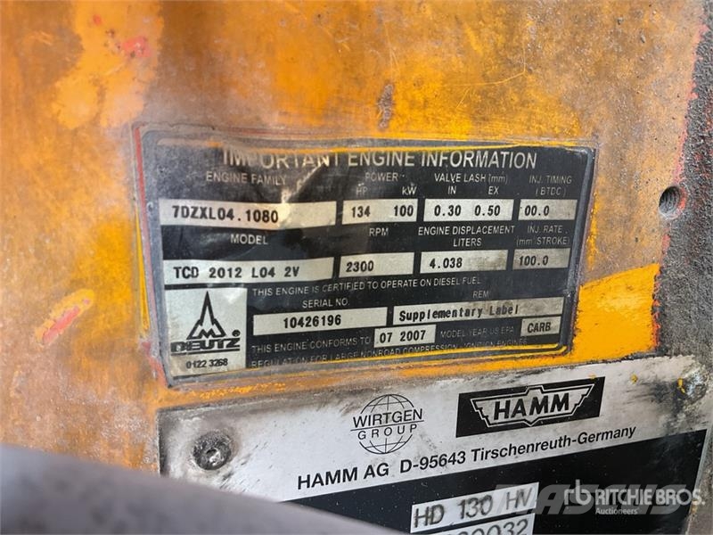 Hamm HD130HV Rouleaux tandem