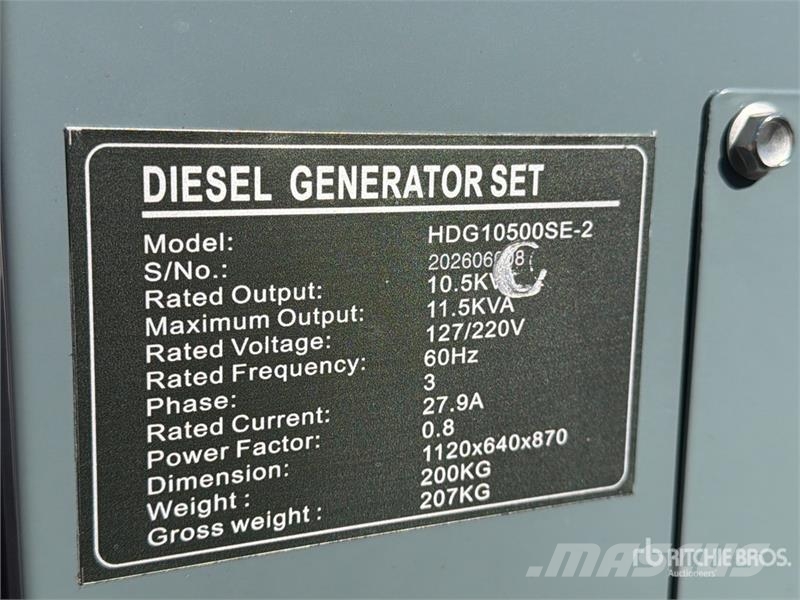  HDG10500SE-2 10.5 kVA Mobile Planta de Luz (Sin Us Generadores diésel