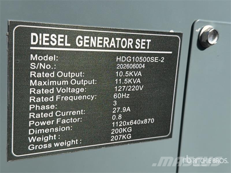 HDG10500SE-2 10.5 kVA Mobile Planta de Luz (Sin Us Generatori diesel