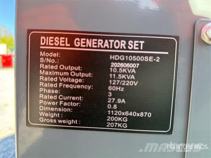  HDG10500SE-2 10.5 kVA Mobile Planta de Luz (Sin Us Generadores diésel