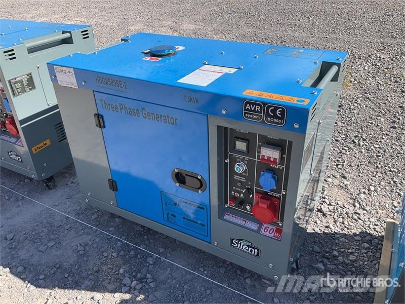  HDG8500SE-2 7.5 kVA Mobile Planta de Luz (Sin Usar Generadores diésel