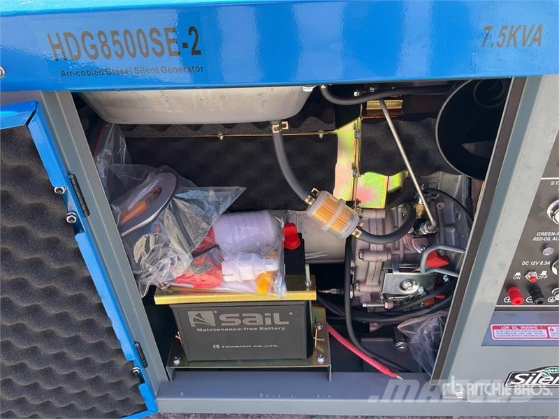  HDG8500SE-2 7.5 kVA Mobile Planta de Luz (Sin Usar Generadores diésel