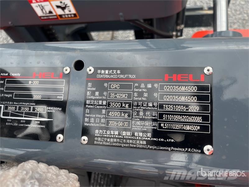 Heli CPC35-Q25K2 7700 lb Pneumatic Tire Montacargas (Si Другие складские механизмы