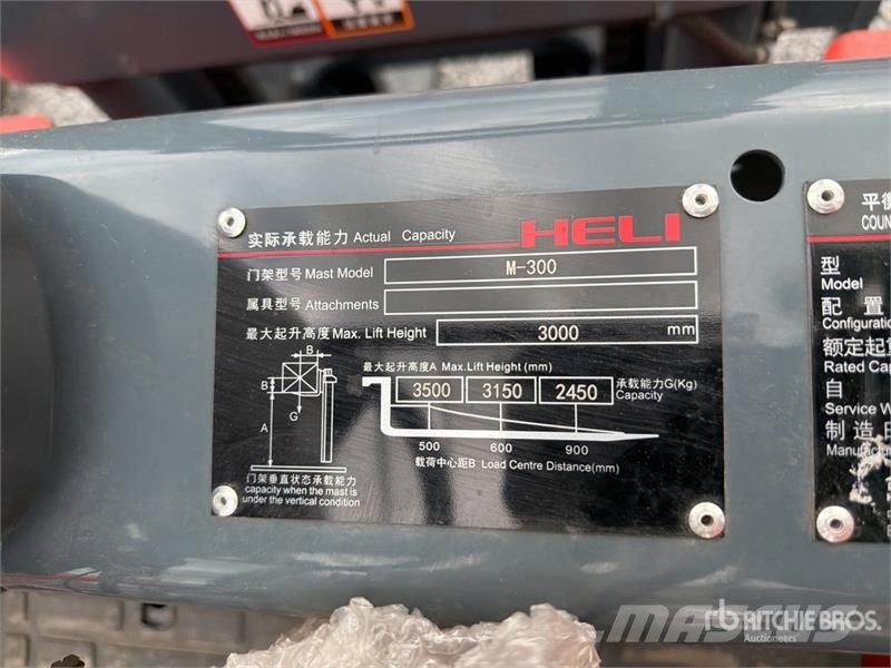 Heli CPC35-XC30K2 7700 lb Pneumatic Tire Montacargas (S Інше